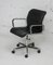 French Office Armchair in Black Leather and Aluminum, 1970 15