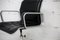 French Office Armchair in Black Leather and Aluminum, 1970 8