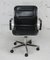 French Office Armchair in Black Leather and Aluminum, 1970 19