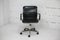 French Office Armchair in Black Leather and Aluminum, 1970 14