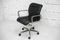 French Office Armchair in Black Leather and Aluminum, 1970 12