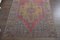 Turkish Pink and Yellow Wool Wide Runner Rug 3