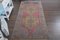 Turkish Pink and Yellow Wool Wide Runner Rug 4