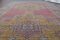 Turkish Pink and Yellow Wool Wide Runner Rug 9