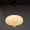 Vintage French Opaline and Metal Ceiling Light, 1960s, Image 4