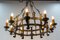 French Wrought Iron Chandelier Ceiling Pendant, 1960s 5