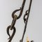 French Wrought Iron Chandelier Ceiling Pendant, 1960s 9