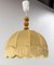 Lámpara colgante de techo francesa de lana con marco metálico, años 70, Imagen 2