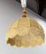 French Wool on Metallic Frame Chandelier Ceiling Pendant, 1970s 3