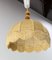 French Wool on Metallic Frame Chandelier Ceiling Pendant, 1970s, Image 3