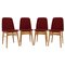 Elm Dining Chairs, Czechoslovakia, 1960s, Set of 4, Image 1