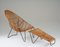 Scandinavian Cane and Metal Lounge Chair, 1950s, Image 3