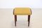 Teak Danish Yellow Wool Footstool, 1960s, Image 4