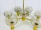 Mid-Century Modern Swedish Brass and Glass Monumental Chandelier, 1960s, Image 5