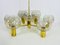 Mid-Century Modern Swedish Brass and Glass Monumental Chandelier, 1960s, Image 4
