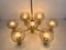 Mid-Century Modern Swedish Brass and Glass Monumental Chandelier, 1960s, Image 10