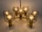 Mid-Century Modern Swedish Brass and Glass Monumental Chandelier, 1960s 9