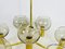 Mid-Century Modern Swedish Brass and Glass Monumental Chandelier, 1960s 8