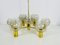 Mid-Century Modern Swedish Brass and Glass Monumental Chandelier, 1960s, Image 3