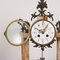 Triptych Clock Set in Marble and Bronze, Set of 3, Image 1