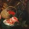 Emilian School Artist, Still Life with Flowers, Fruit and Flask, 1700s, Oil on Canvas, Framed, Image 4