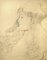 Después de G. Klimt, Lady with Scarf Portrait Sketch, Original Collotype, 1919, Imagen 3