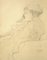 After G. Klimt, Lady with Scarf Portrait Sketch, Original Collotype, 1919 1