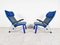 Postmodern Blue Armchairs, 1980s, Set of 2 4