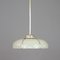 Lámpara colgante Art Déco de vidrio opalino crema y latón, años 30, Imagen 10