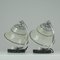 German Art Deco Enameled Satin Glass, Marble and Aluminum Table Lamps, 1930s, Set of 2 10