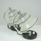 German Art Deco Enameled Satin Glass, Marble and Aluminum Table Lamps, 1930s, Set of 2, Image 16