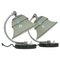 German Art Deco Enameled Satin Glass, Marble and Aluminum Table Lamps, 1930s, Set of 2 1