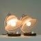 German Art Deco Enameled Satin Glass, Marble and Aluminum Table Lamps, 1930s, Set of 2 7