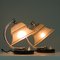 German Art Deco Enameled Satin Glass, Marble and Aluminum Table Lamps, 1930s, Set of 2 3