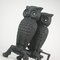 French Art Deco Cast Iron Sculptural Owl Fireplace Andirons, 1930s, Set of 2 13