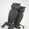 French Art Deco Cast Iron Sculptural Owl Fireplace Andirons, 1930s, Set of 2, Image 13