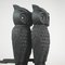 French Art Deco Cast Iron Sculptural Owl Fireplace Andirons, 1930s, Set of 2, Image 6