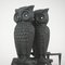 French Art Deco Cast Iron Sculptural Owl Fireplace Andirons, 1930s, Set of 2 5