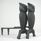 Alari Art Déco scultorei in ghisa, Francia, anni '30, set di 2, Immagine 8