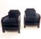Mid-Century Art Deco Black Velvet and Red Snake Skin Sofa and Armchairs, 1950s, Set of 3 9