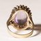 8k Vintage Gold Cocktail Ring with Cabochon Cut Amethyst, 1960s 7