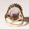 8k Vintage Gold Cocktail Ring with Cabochon Cut Amethyst, 1960s, Image 7