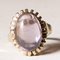 8k Vintage Gold Cocktail Ring with Cabochon Cut Amethyst, 1960s 1
