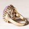 8 Karat Vintage Gold Cocktail Ring mit Amethysten im Cabochonschliff, 1960er 5