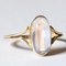 18k Vintage Gold Moonstone Ring, 1960s 9