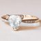 14k Vintage Gold Ring with Aquamarine and Diamonds, 1980s, Image 2