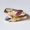 14 Karat Vintage Gold Contrarié Ring, 1970er 1