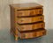 Vintage Wide Burr & Burl Yew Wood Chest of Drawers, Set of 2 15