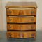 Vintage Wide Burr & Burl Yew Wood Chest of Drawers, Set of 2 16