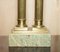 Antique Victorian Marble & Brass Roman Grand Tour Statue Columns Pillars, Set of 2 15